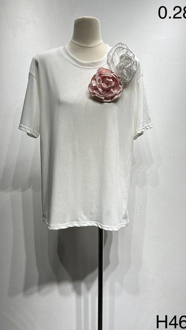 T-shirt avec roses