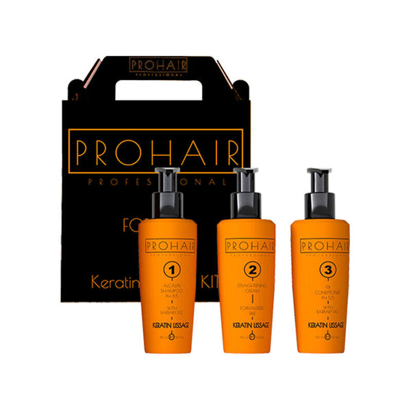 Prohair - Kit de lissage brésilien à la kératine 3 X 100ML   Soin cheveux