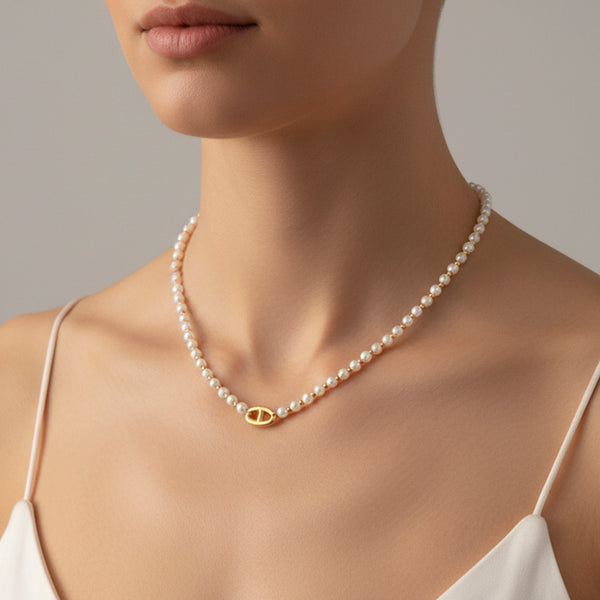 Collier Perles Pendentif